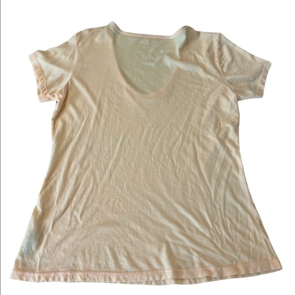 Sundry LOT Pink Heart Pop Peach & Pale Yellow Scoop Neck Modal Tee Size 1 Small - Picture 8 of 16